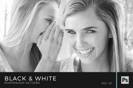 Black &amp; White Photoshop Actions Volume 1