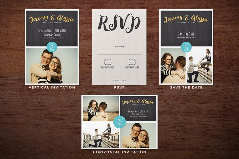 photo collage wedding invitation save the date shuttersweets