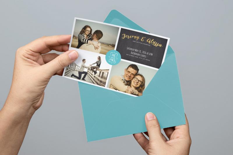 photo collage wedding invitation save the date shuttersweets