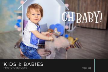 Kids &amp; Babies Photo Overlays Volume 1